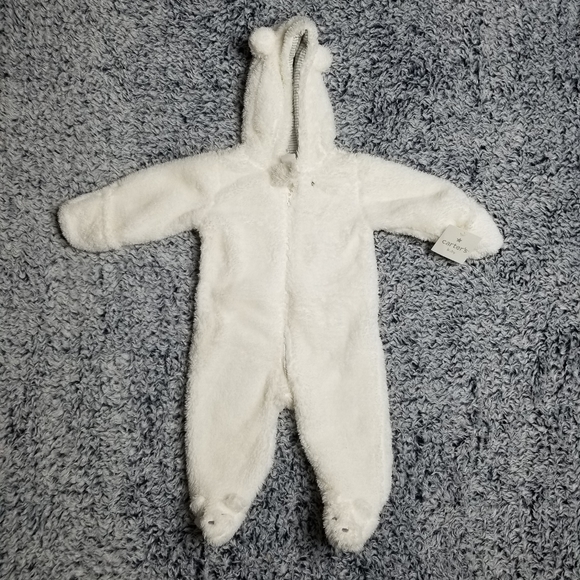 Carter's One Pieces Nwt Carters Baby Hooded Sherpa Pram Poshmark
